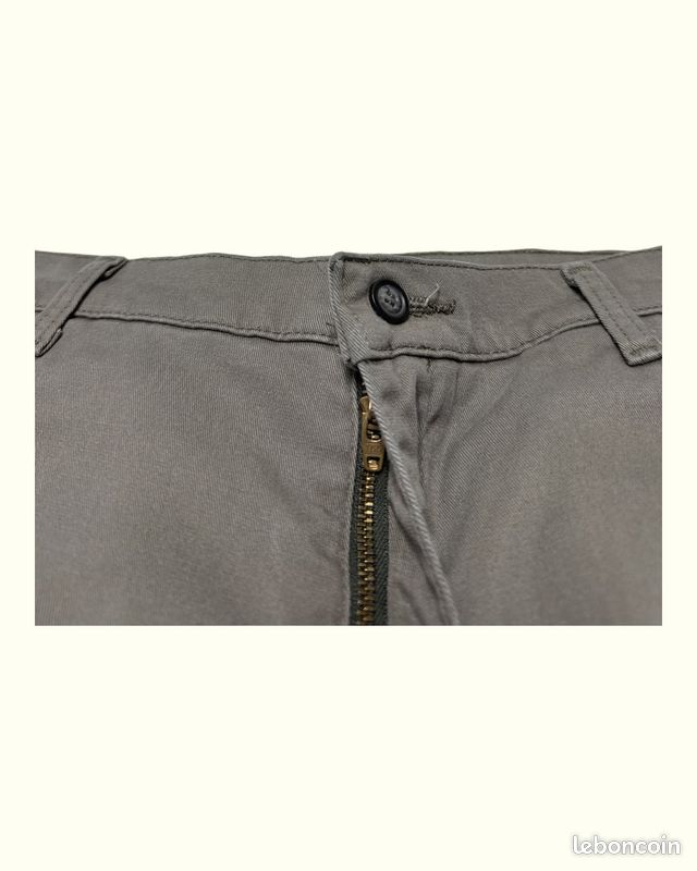 Chinos Femme Lee W33 L28 Gris Coton Très bon état Regular Normal Uni Taille (image 3)
