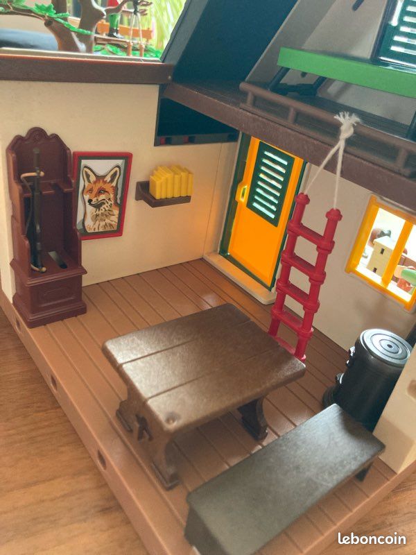 Accessoire Playmobil Western - Banc Brun Foncé - Pièces Détachées Pour Collection