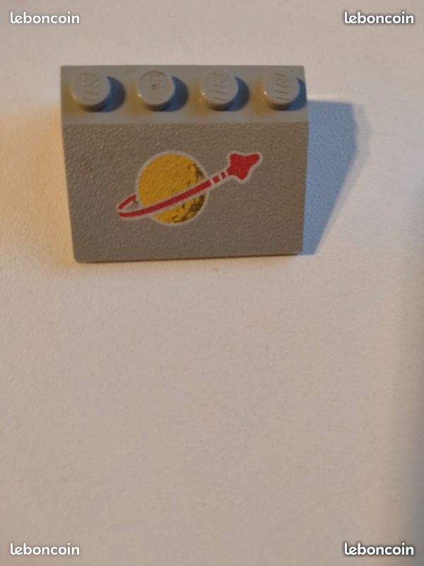 LEGO vintage espace brique light gray classic space logo pattern ref 3297p90 / Set 6970 1580 (envoi 1,90 euro ) (image 1)