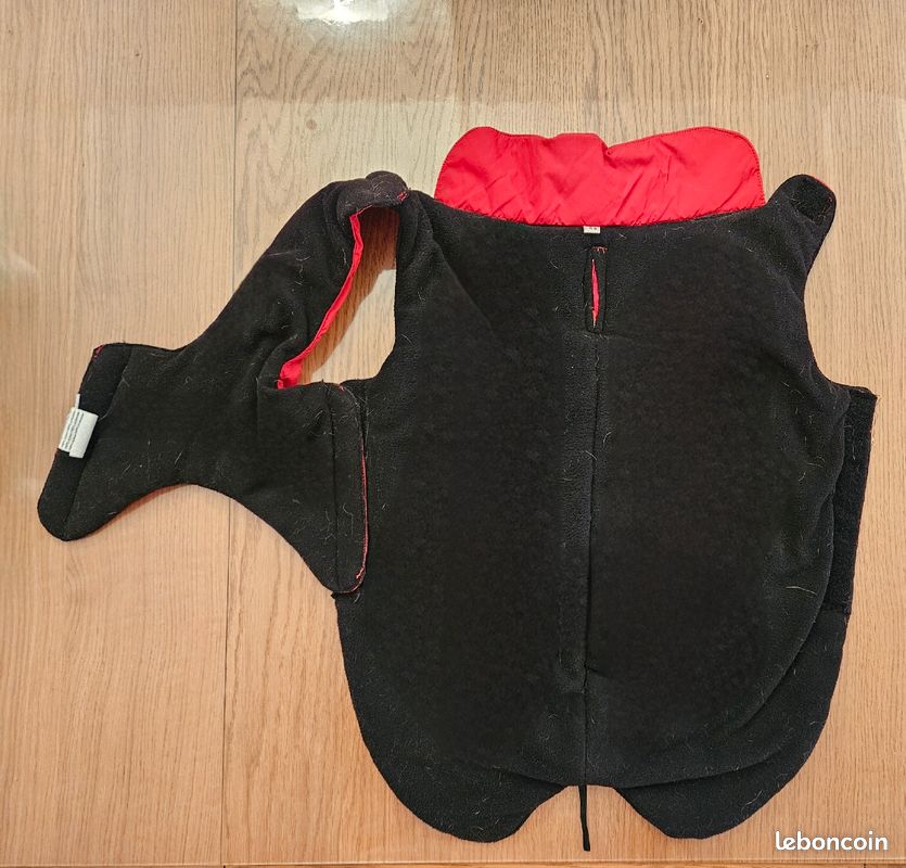 Manteau polaire chien T.46 rouge (image 3)
