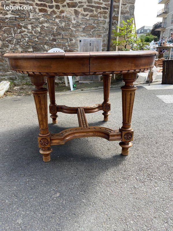 Grande table en bois avec 3 rallonges (image 5)