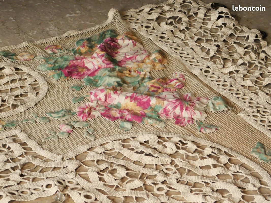Cantonnière romantique dentelle Blanc Mariclo 150x64cm - Déco d'Élise