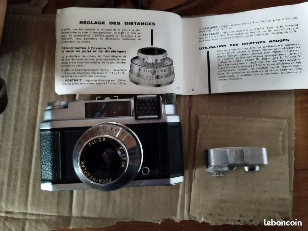 APPAREIL PHOTO VINTAGE.(FOCA SPORT) ARGENTIQUE. F-1.2.8/ F=4.5 cm
