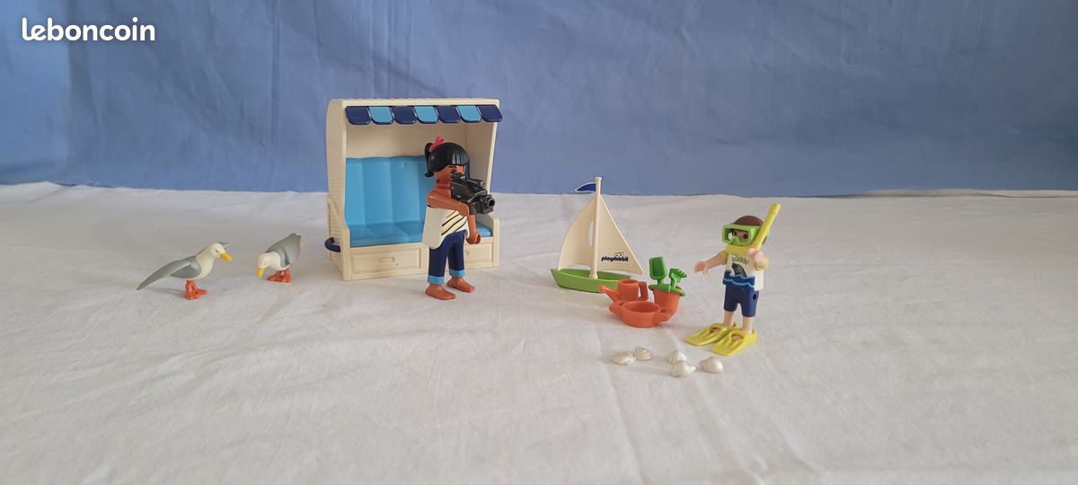 Playmobil 3660 Maman enfant fauteuil de plage (image 1)