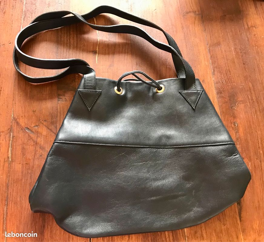 Beau sac à main cuir marine (image 1)