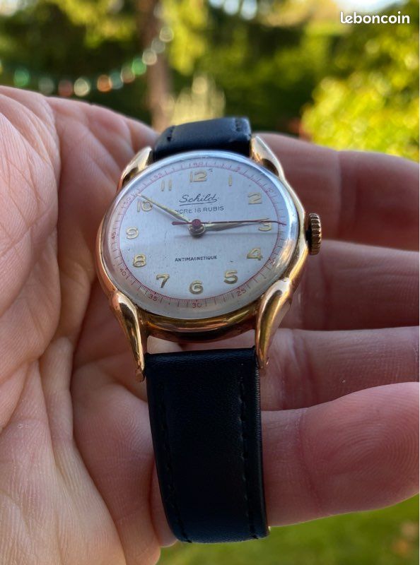 Montre Vintage Suisse Tell Mécanique 15 Bijoux - Remontage Manuel, Boîtier Or 33mm, Série 862232