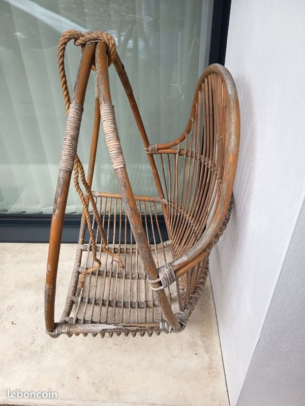 Fauteuil suspendu en rotin (image 4)