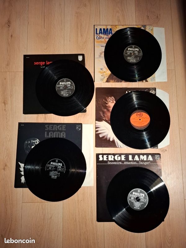 5 Vinyles 33 tours Serge Lama - 4+1 offert (image 3)