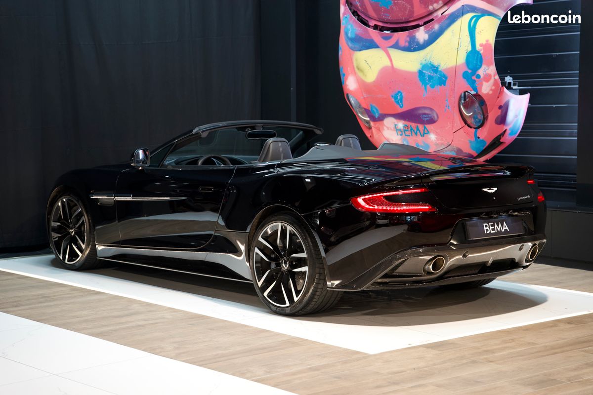 ASTON MARTIN VANQUISH II VOLANTE V12 6.0 576cv | Origine France | Bang & Olufsen | Freinage céramique | Onyx Black | À partir de 2135/mois (image 4)
