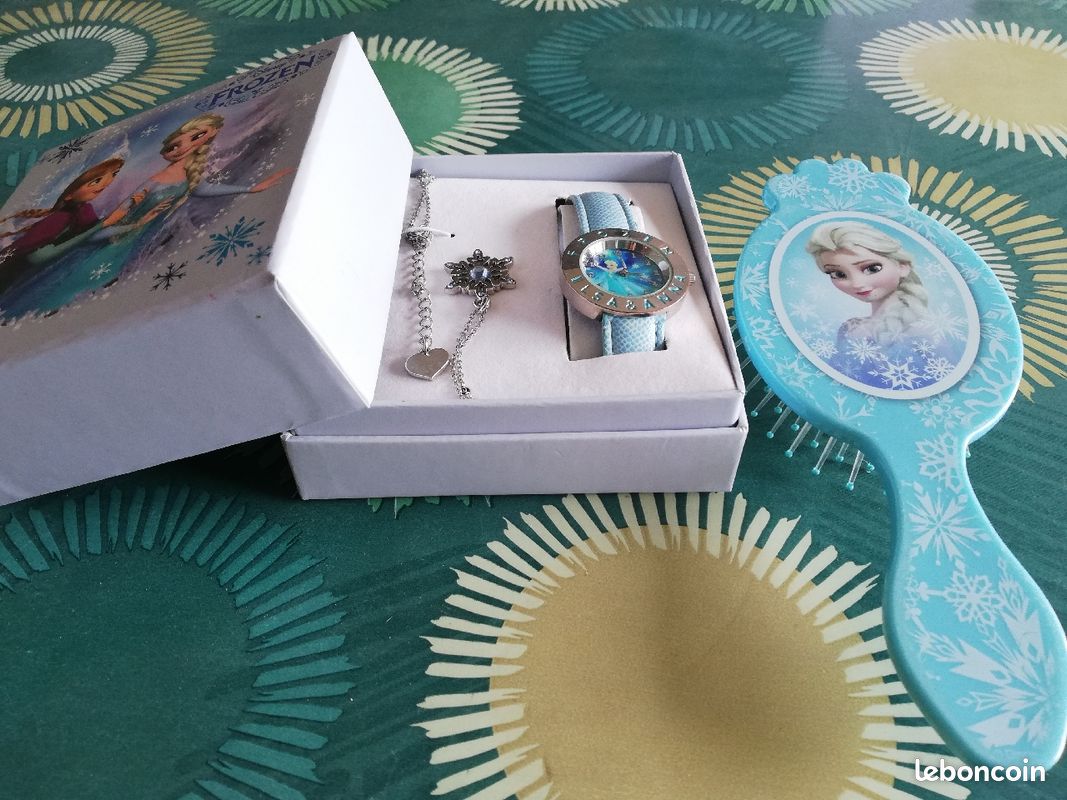 Coffret reine des neiges montre+collier (image 2)