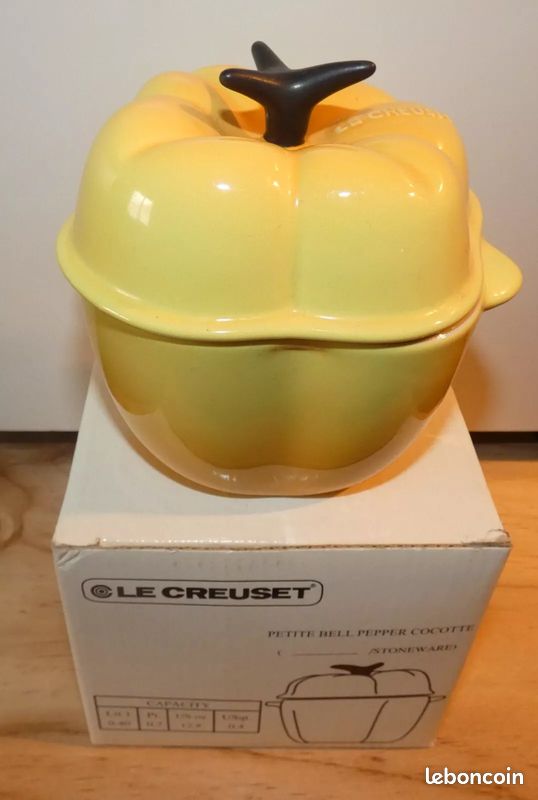 Mini Cocotte Le Creuset – Forme Poivron Jaune, Céramique émaillée