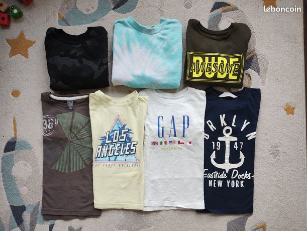T-shirt GAP Homme Gris Camouflage, Coton, Taille XL – Neuf Avec étiquette !