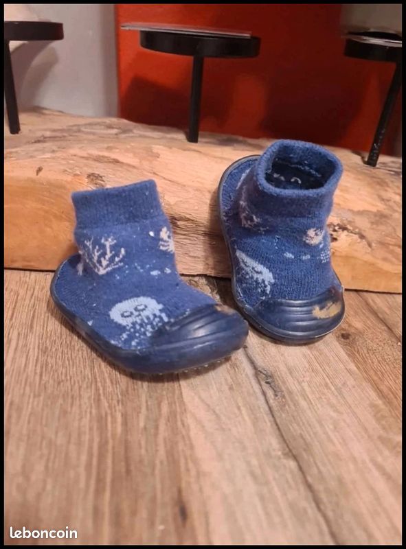 Chausson Antidérapant Et Respirant Enfant - Bleu Pour Les Clubs Et