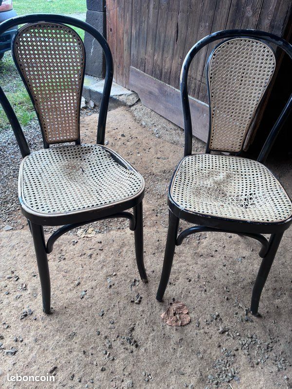Chaises bois et cannage à refaire (image 1)