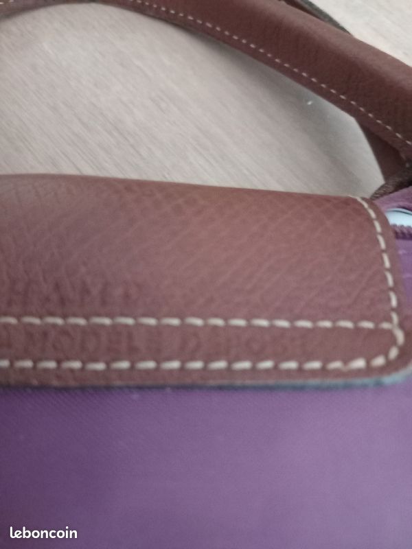 Sac Longchamp "Le Pliable" porté main, grand modèle, couleur Lilas (image 4)