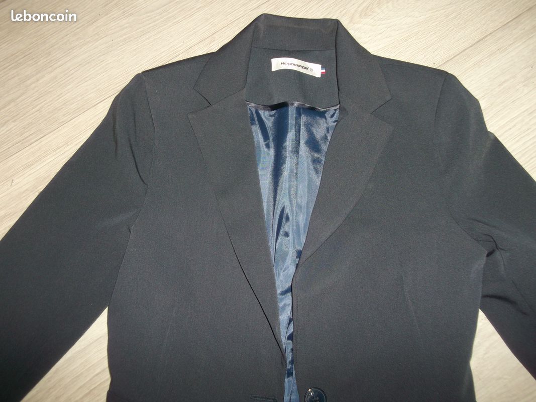 Veste Bleu Marine Hippocampe Taille 38 - Occasion Très Bon état - Veste Femme Classique