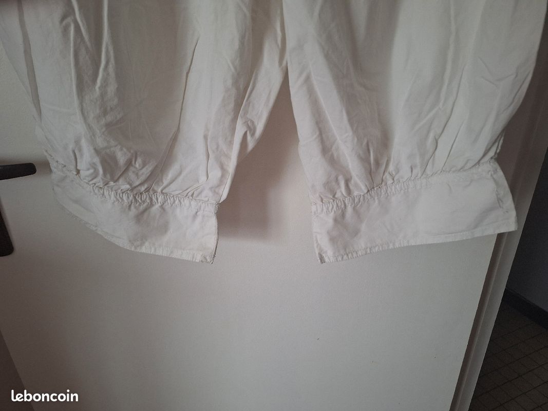 Pantacourt femme blanc (image 5)