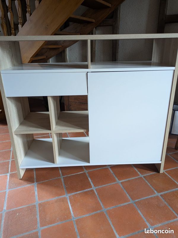 Bar Alinéa bois clair / blanc laqué (image 1)