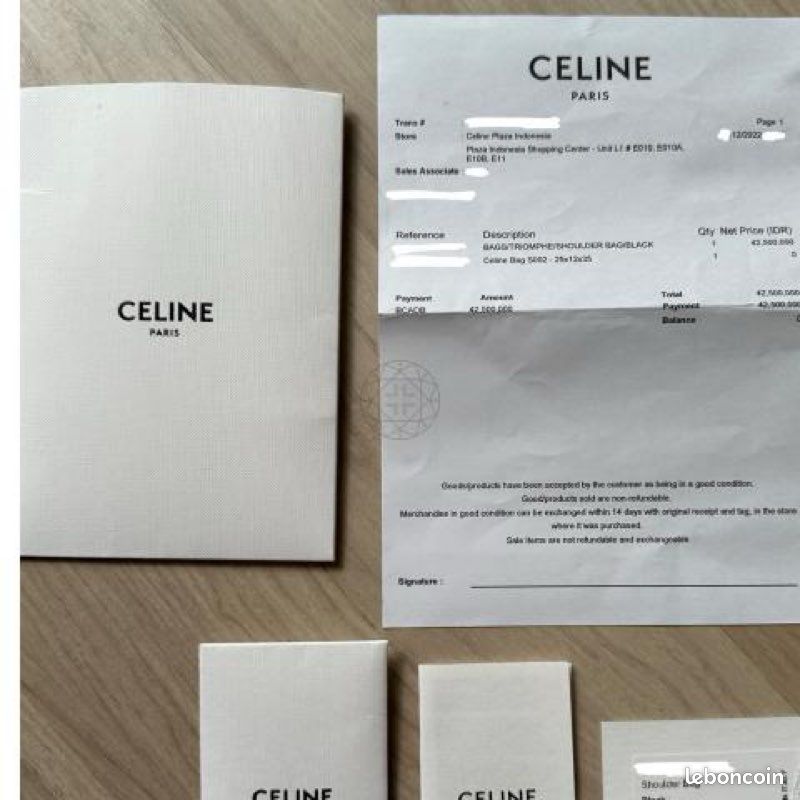CELINE triomphe teen (18,5cm) cuir agneau (image 9)