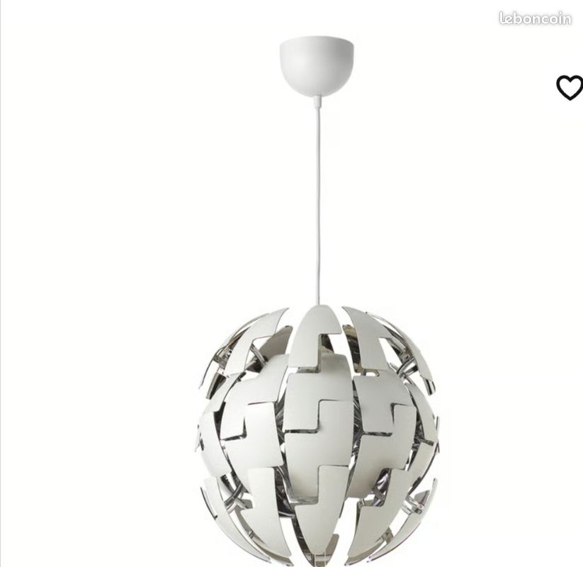 Suspension boule blanc Ikéa (image 1)