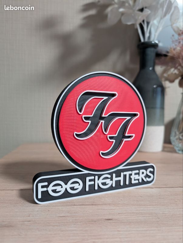 Figurine logo deco Foo fighters 16x14cm Fanart (image 2)
