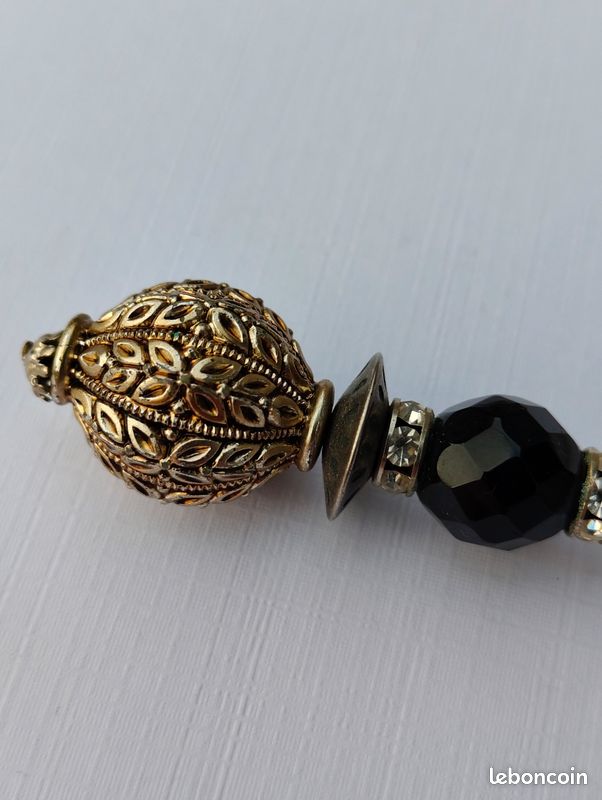 Épingle à Chapeau Ancienne Damasquinée Or De Tolède - Représentant Une Chimère, XIXème Siècle