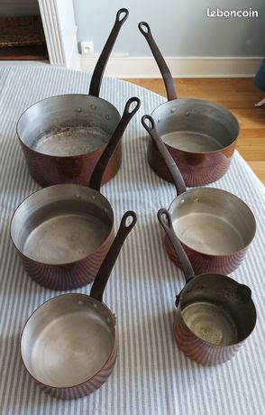 Casseroles en cuivre étamé - France