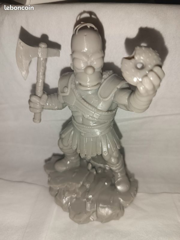 Figurine de Homer Simpson redécoré en Kratos de god of war Kratos (image 1)