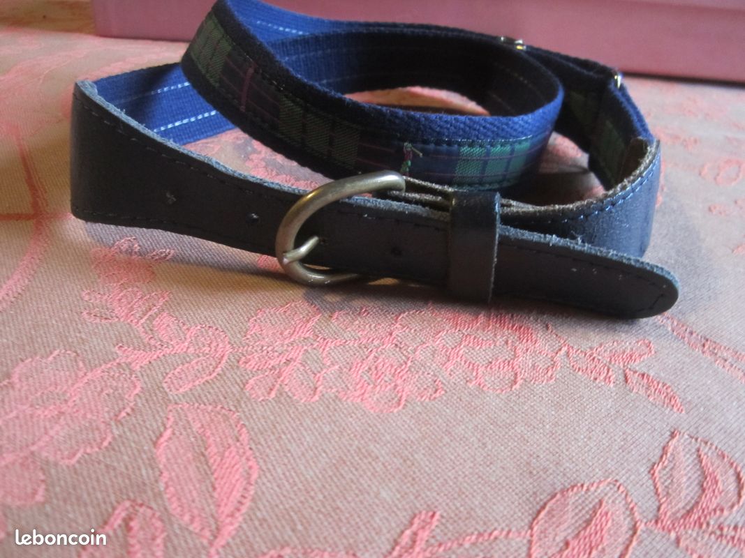 Ceinture tissu écossais et sangle brodé jouer de golf (image 3)