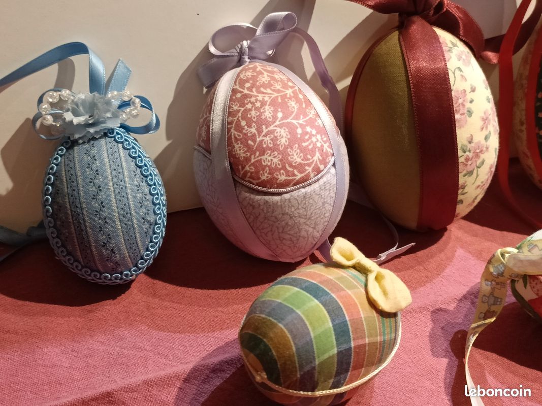 Lot de 6 oeufs de Pâques tissus (image 3)