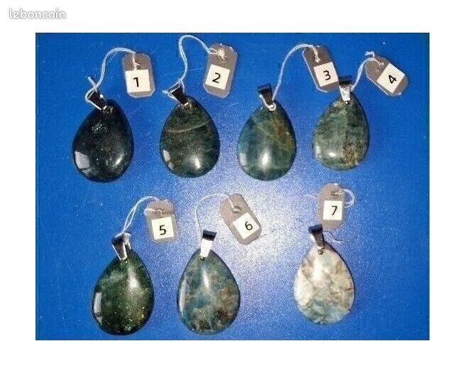 MESPIERRES - Bijoux - Pendentif en Apatite - Pierre naturelle 2.5cm B_308 (image 5)