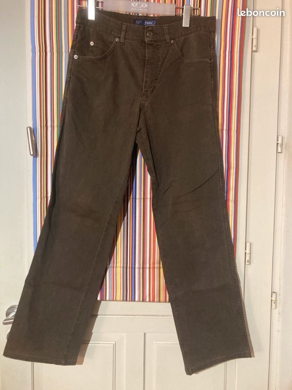 Pantalon velours marron (image 1)