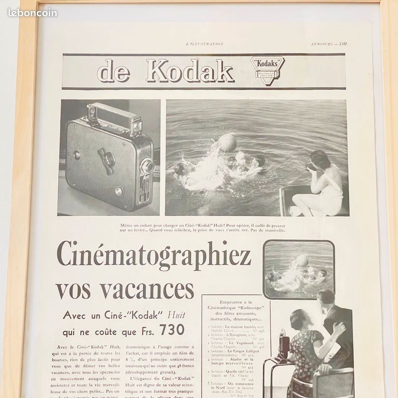 KODAK - Illustration - publicité - vintage de 1930 - 30X40cm (image 4)