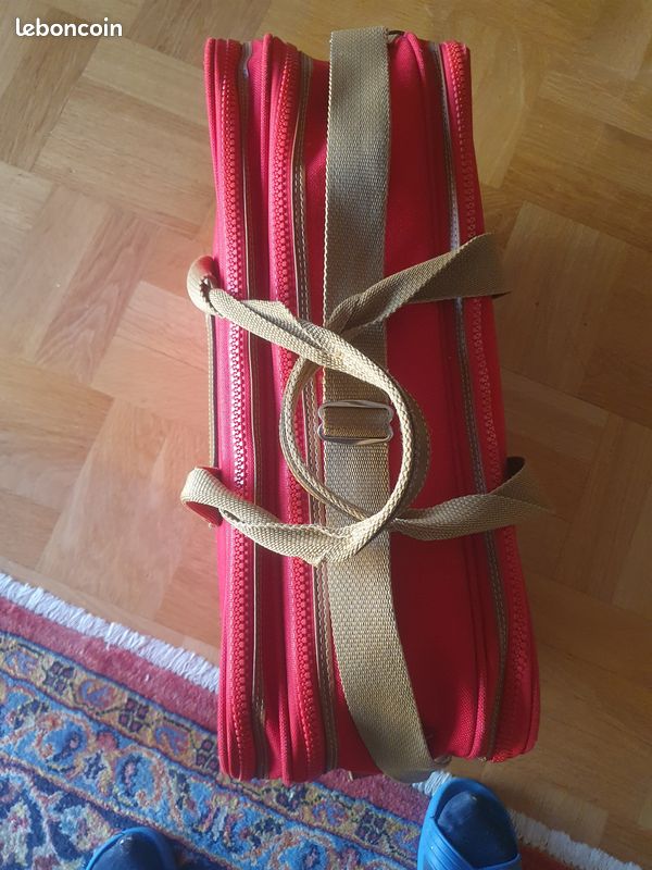 VALISE de VOYAGE rouge LANCEL (image 3)