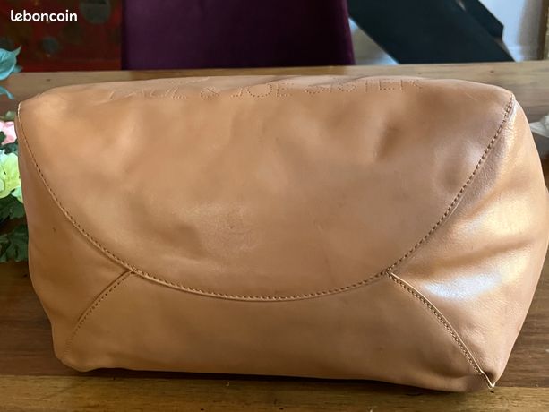 Sac Cabas Paul & Joe Sister Jaune Et Blanc - Doubles Anses, Cuir Synthétique, Parfait état, Occasion