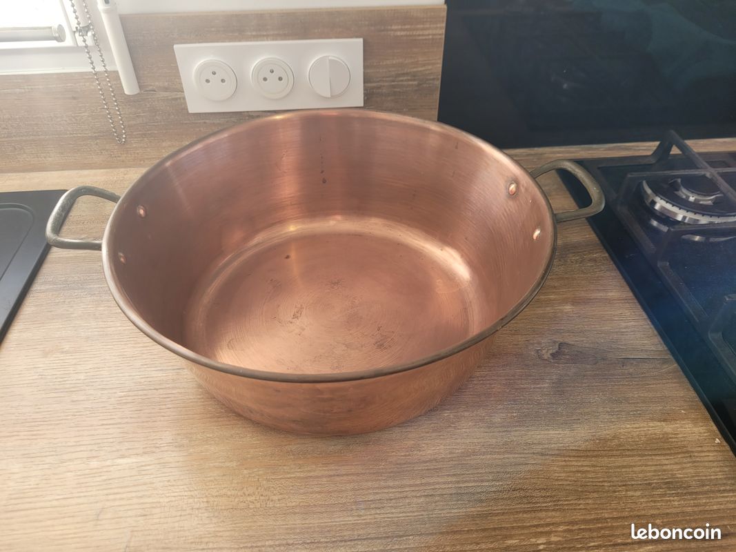 Bassine à Confiture Miniature En Cuivre épais - Pour Dinette Enfant - Occasion Très Bon état