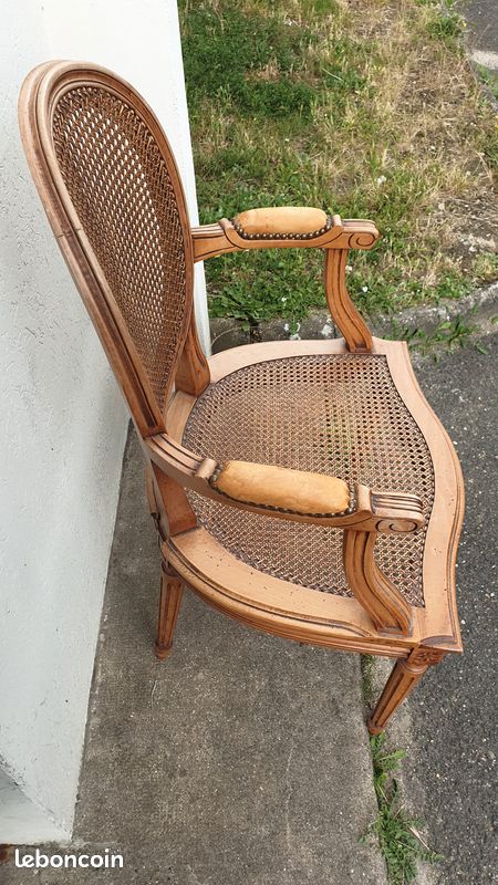 Fauteuil canné vintage (image 3)