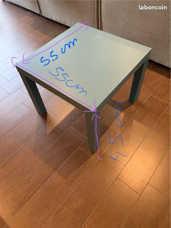 Table basse bleu vert (image 4)