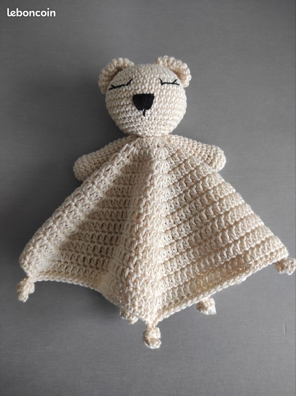 Doudou peluche ours gris MINIFEET