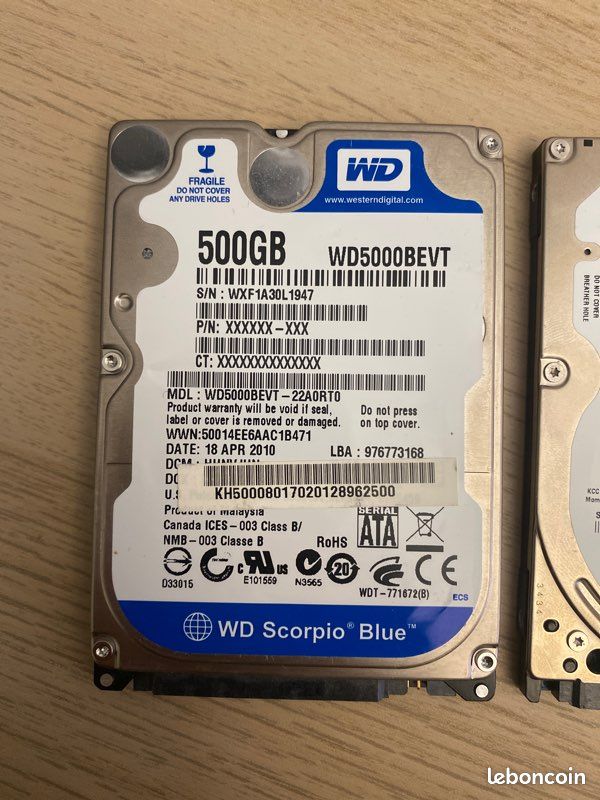 Disques dur Hdd 500go sata (image 3)