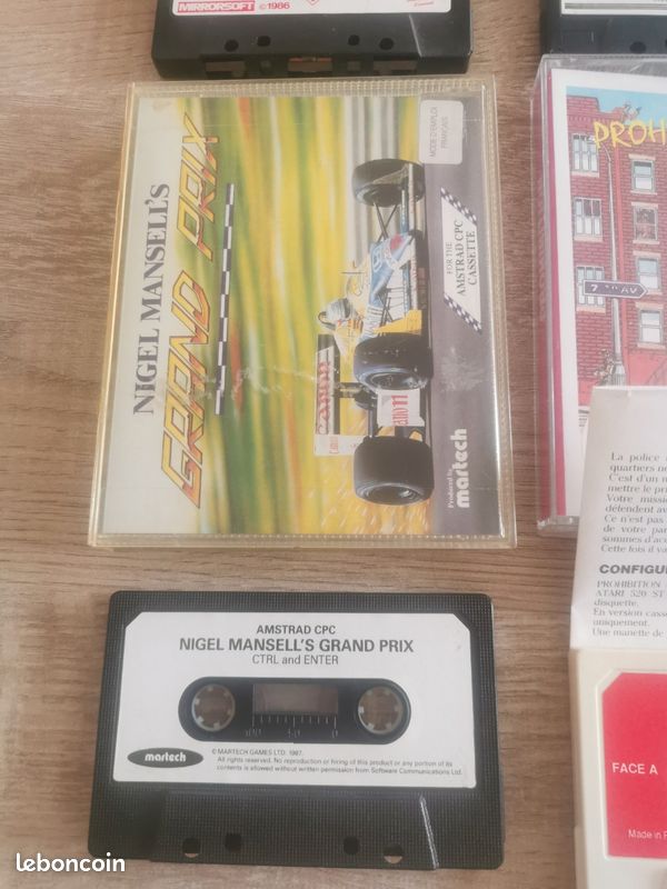 Cassette Jeu Amstrad CPC Gazza 2 - Football, 1989, Bon état, Instructions Incluses
