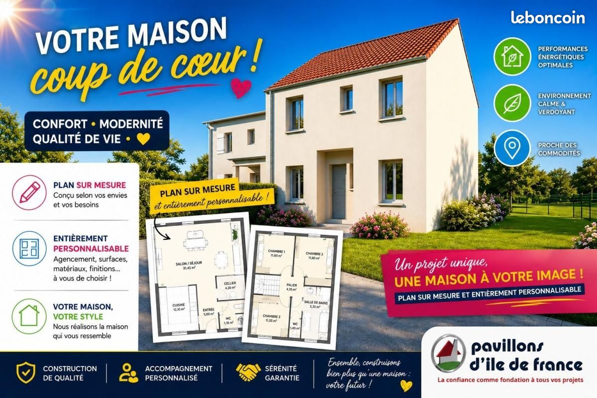 Maison 6 pièces 103 m² · à Crégy-lès-Meaux · 103 m² · 325 548 €