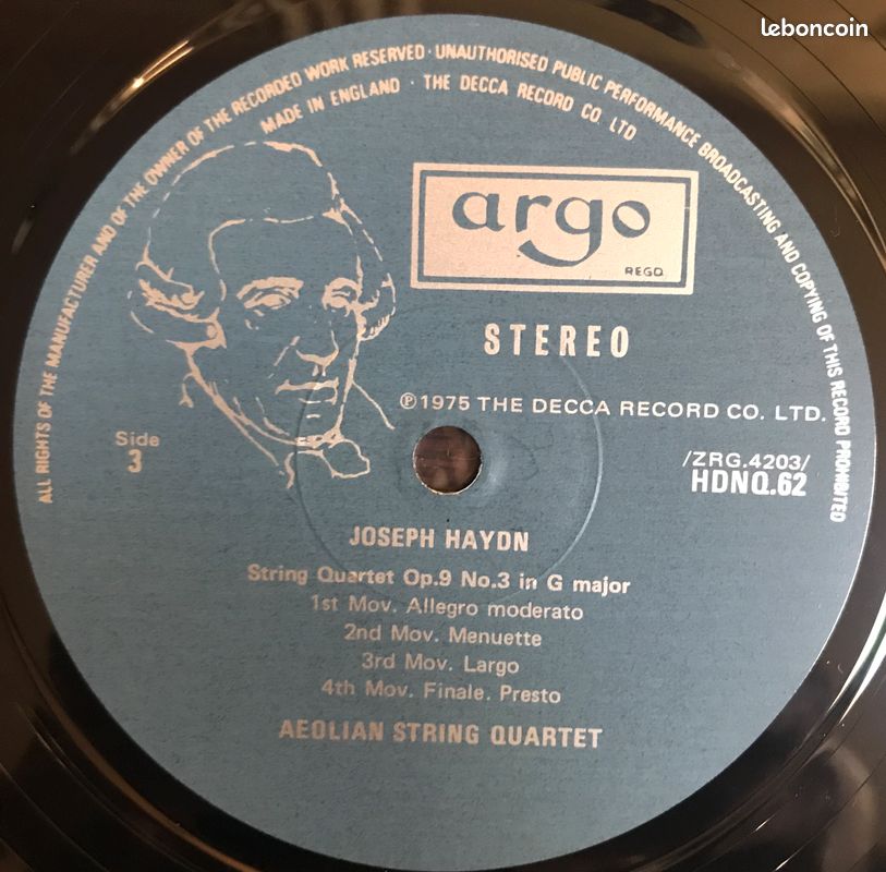 6xLP Haydn Aeolian String quartets 9 17 Argo UK 1975 Classique Musique chambre Simpson Major Hurwitz (image 9)
