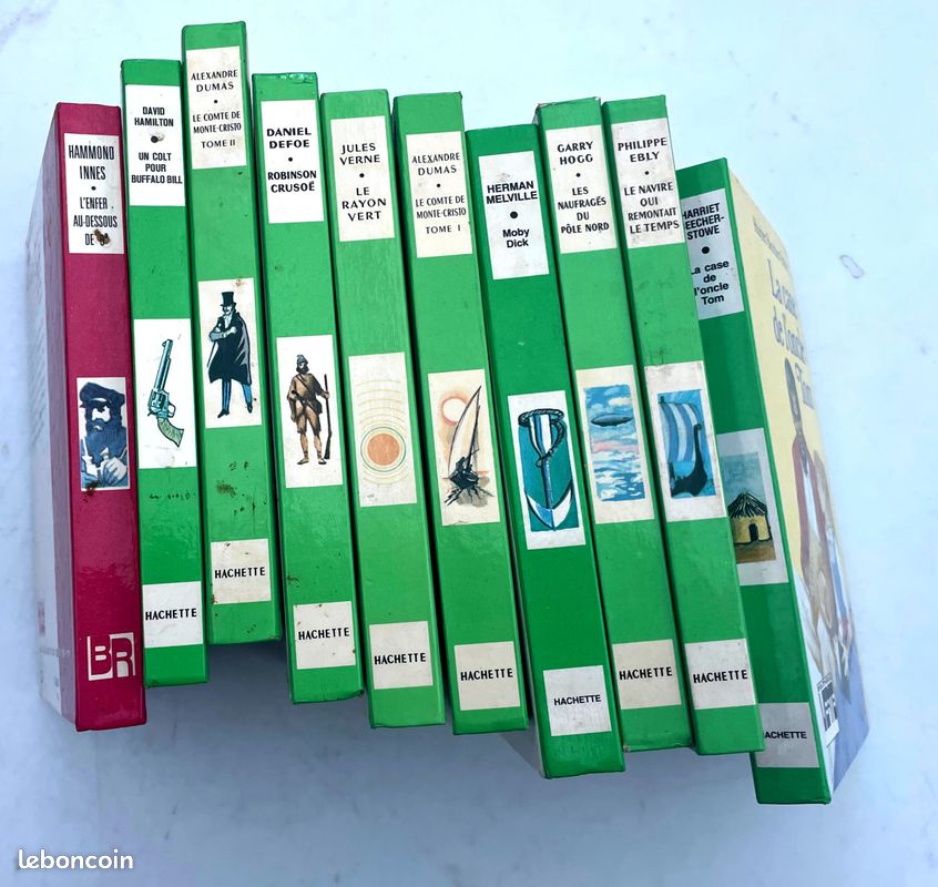 Lot de 9 Bibliotheque verte et1 Bibliotheque Rouge : Jules Verne, Alexandre Dumas... (image 3)