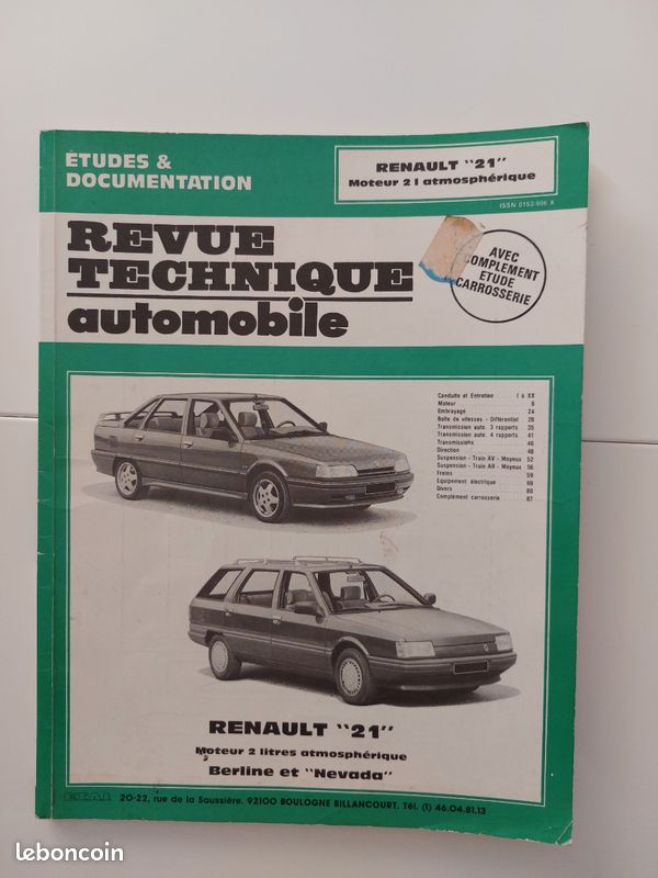 Revue technique Renault 21 2 litres (image 1)