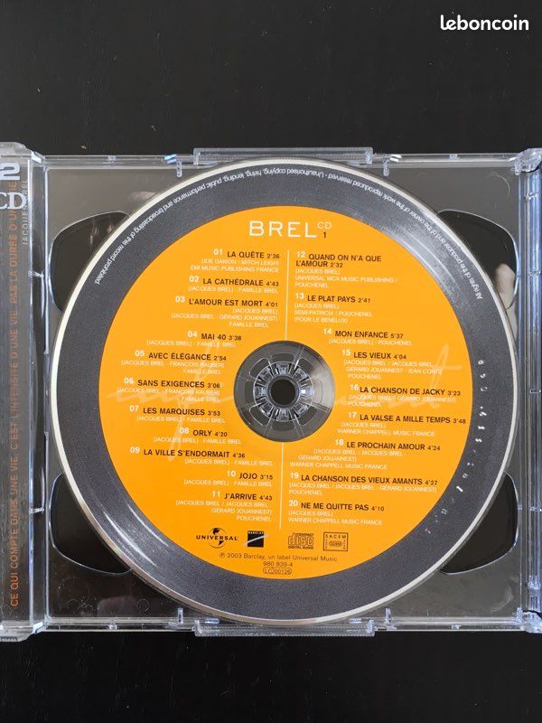 Cd double Jacques Brel (image 2)