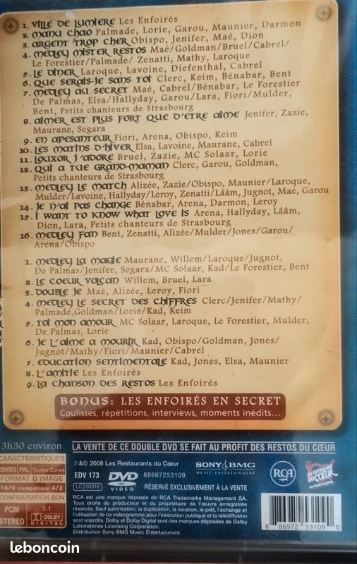 Lot de 4 DVD " les enfoirés" (image 6)