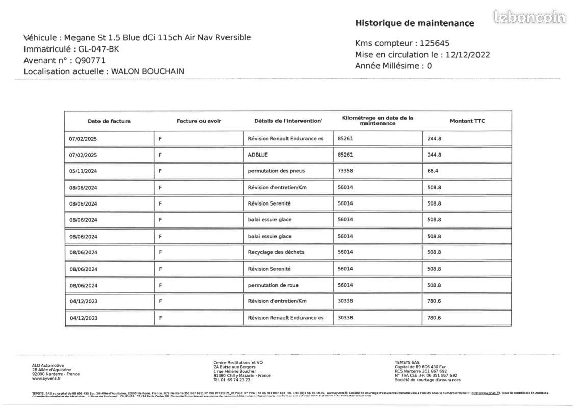 Renault Mégane SOCIETE BLUE DCI 115 AIR NAV REVERSIBLE (image 15)