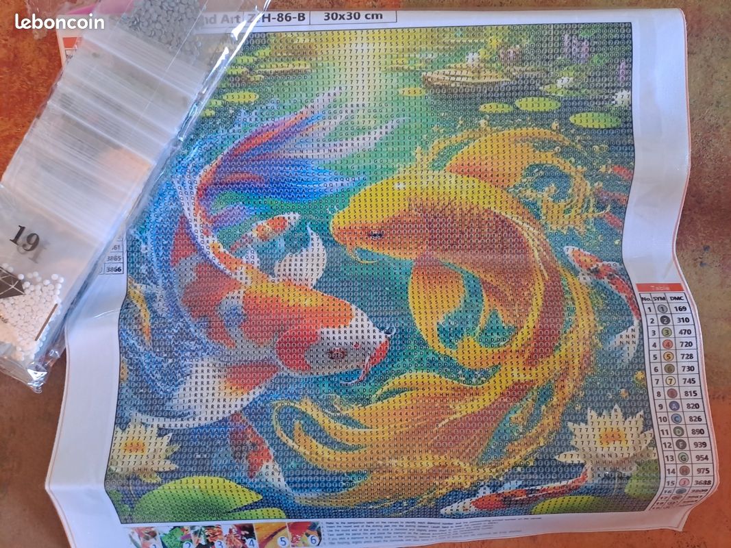 Diamond painting : carpes Koï (image 1)