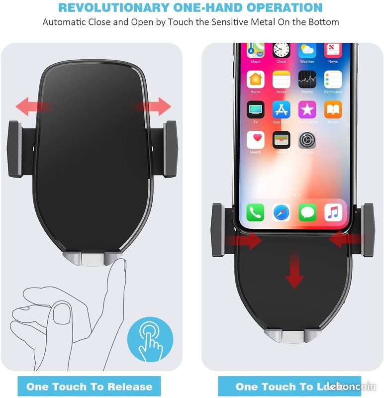 Chargeur Qi sans fil de téléphone Neuf, support voiture (image 3)